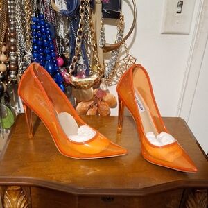 Steve Madden Bright Orange Pointed Heels